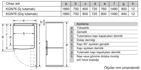 Profilo BD3076WFVN 578 lt No-Frost Beyaz Buzdolabı