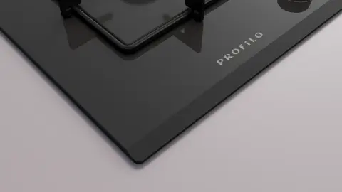 Profilo ON28Q6P10D Gazlı Ocak 75 cm Sert cam, Siyah