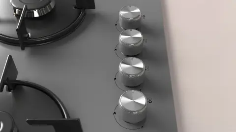 Profilo OO36P9O10D Gazlı Ocak 60 cm Sert cam, Platin gri