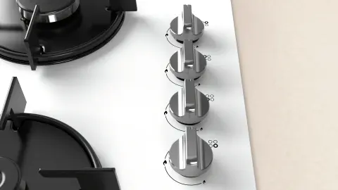 Profilo OO36H2B10D Gazlı Ocak 60 cm Sert cam, Beyaz