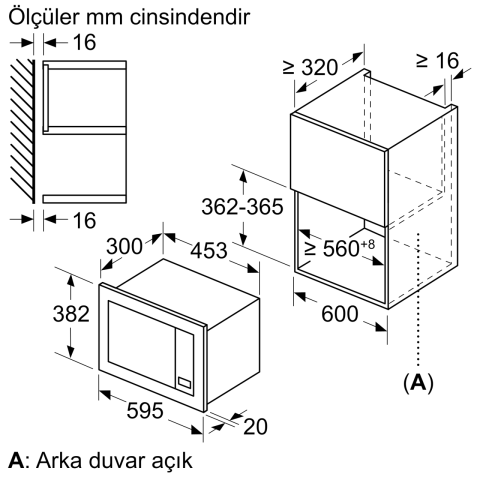 Profilo MDA1050 Ankastre Mikrodalga