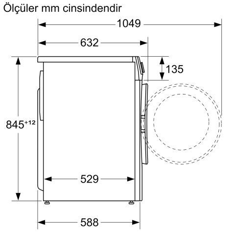 Profilo CGA252XVTR 10 KG 1200 Devir Çamaşır Makinesi