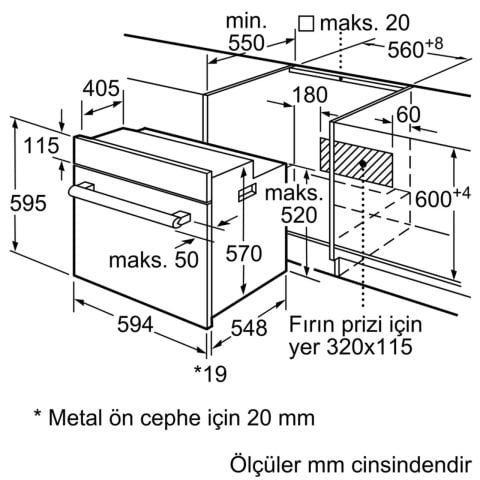 Profilo FRSA325B Buhar Destekli Ankastre Fırın