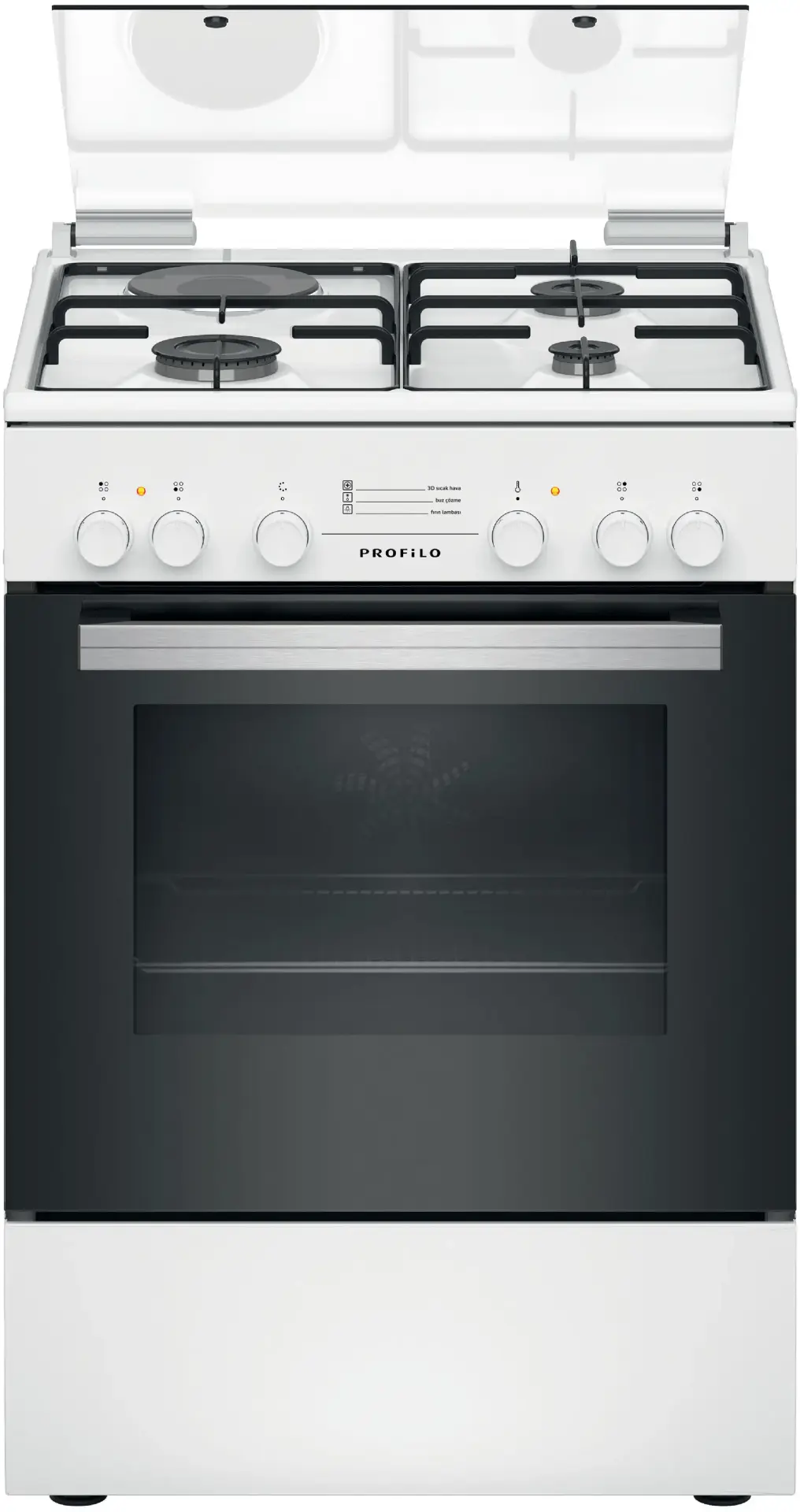 Profilo FRTS113LBD Gazlı/Elektrikli Solo Fırın Beyaz