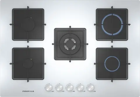 Profilo ON27Q2O12D Gazlı Ocak 75 cm Sert cam, Beyaz