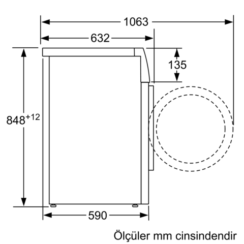 Profilo CMU12T91TR Çamaşır Makinesi 9 kg 1200 dev./dak