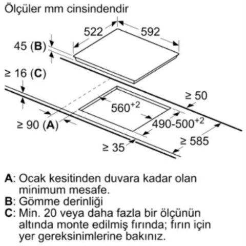 Profilo OR06ET011 Elektrikli Ocak 60 cm Çerçevesiz Yüzey