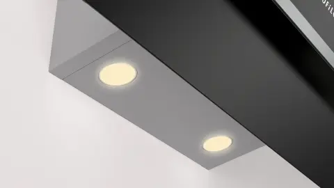 Profilo DVK8J661 Duvar Tipi Davlumbaz 80 cm Siyah Cam, Siyah
