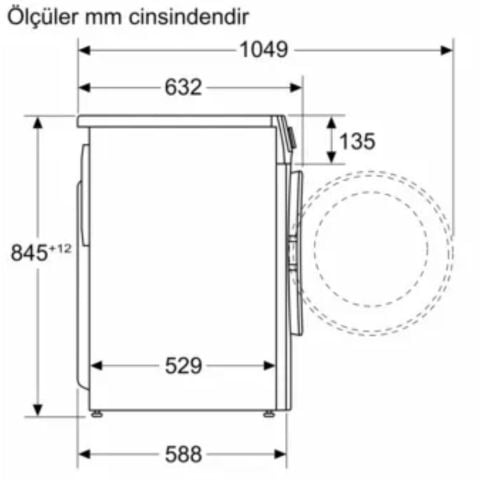 Profilo CGA242ZXTR Çamaşır Makinesi 9 Kg Gümüş