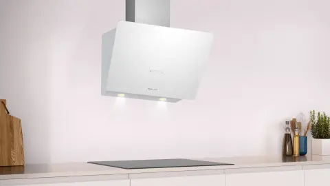 Profilo DVK6J629 Duvar Tipi Davlumbaz 60 cm Beyaz Cam Yüzey, Beyaz