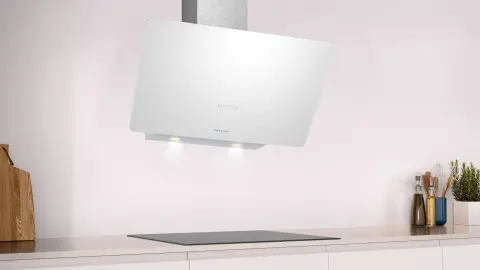 Profilo DVK8J629 Duvar Tipi Davlumbaz 80 cm Beyaz Cam Yüzey, Beyaz
